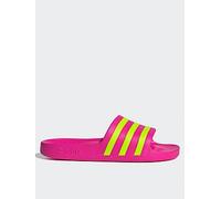 adidas Women's Adilette Aqua Slides Flip-Flop, Shock Pink/Solar Slime/Shock Pink, 8 UK