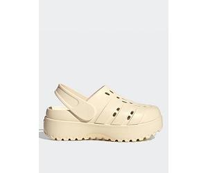 adidas Sportswear Womens Adilette Platform Clogs, Won White/Won White/Won White, Size 5, Women Won White/Won White/Won White