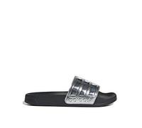 adidas Sportswear Women's Adilette Shower Slides - Silver, Core Blk/Silver Met/Silver Met, Size 4, Women Core Blk/Silver Met/Silver Met