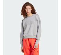 adidas Sportswear Womens ALL SZN Fleece Graphic Loose Sweatshirt - Light Grey Cotton - Size Large
