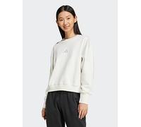 adidas Sportswear Women's All SZN Fleece Sweatshirt - Off White, Off White, Size L, Women Off White