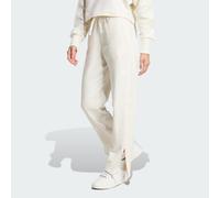 adidas Sportswear Womens ALL SZN French Terry 3-Stripes Straight Leg Pants - Off-White Cotton - Size X-Large