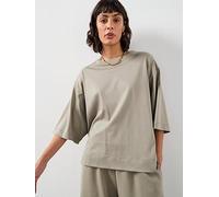adidas Sportswear Women's All Szn Soft Lux Loose Tee, Silver Pebble, Size L, Women Ilver Pebble