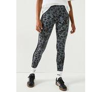 adidas Sportswear Women's Animal Print 3-stripes High Rise Leggings, Multicolor/Grey Five, Size 2Xl, Women Print