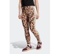 adidas Sportswear Women's Animal Print 3-Stripes High Rise Leggings, Multicolor/Warm Sandstone, Size 2Xl, Women Print