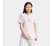 ADIDAS Sportswear Womens Codes Doodle Surf Graphic Tee - Dusty Pink Cotton - Size Small