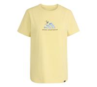 ADIDAS Sportswear Womens Codes Doodle Surf Graphic Tee - Yellow Cotton - Size X-Small