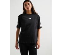 adidas Sportswear Women's Essentials 3-Stripes Boyfriend T-Shirt, Black, Size M, Women Black