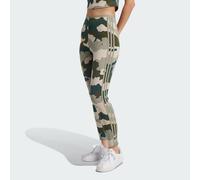 adidas Sportswear Womens Essentials 3-Stripes Camo Print 7/8 Length Leggings - Grey Cotton - Size Large
