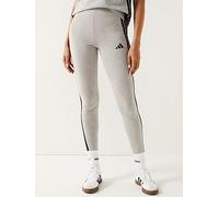 adidas Sportswear Women's Essentials 3-stripes Cotton Leggings - Grey, Medium Grey Heather/Black, Size Xs, Women Medium Grey Heather/Black