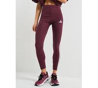 adidas Sportswear Women's Essentials 3-stripes Cotton Leggings - Red, Aurora Ruby/White, Size L, Women Aurora Ruby/White