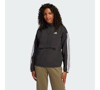 ADIDAS Sportswear Womens Essentials 3-Stripes Lifestyle Woven Windbreaker - Black/White - Size X-Small