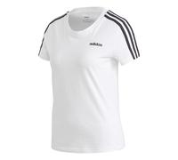 ADIDAS Sportswear Womens Essentials 3-Stripes Tee - White & Black Cotton - Size Small