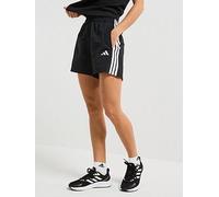 adidas Sportswear Women's Essentials 3-Stripes Woven Shorts, Black/White, Size L, Women Black/White