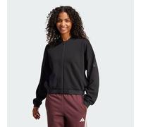 adidas Sportswear Womens Essentials Contemporary Logo Bomber Jacket - Black Cotton - Size Medium