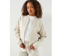 adidas Women's ESSENTIALS CONTEMPORARY LOGO BOMBER JACKET, Wonder Alumina, M