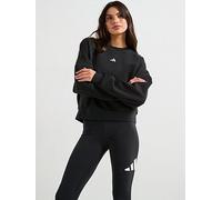 adidas Sportswear Women's Essentials Feelcozy Sweatshirt, Black/White, Size Xl, Women Black/White