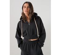 adidas Sportswear Womens Essentials Fleece Full Zip Hooded Jacket, Black, Size L, Women Black