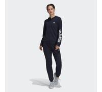 adidas Sportswear Womens Essentials Logo French Terry Track Suit - Blue Recycled Material - Size Medium