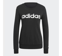 adidas Sportswear Womens Essentials Logo Sweatshirt - Black/White Cotton - Size Medium
