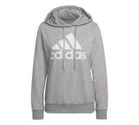 ADIDAS Sportswear Womens Essentials Relaxed Logo Hoodie - Light Grey Cotton - Size Medium