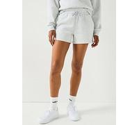 adidas Sportswear Women's Essentials Small Logo Feel Cozy Shorts - Grey, Light Grey Heather/White, Size Xl, Women Light Grey Heather/White