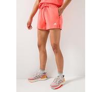 adidas Sportswear Women's Essentials Small Logo Feel Cozy Shorts, Semi Turbo/White, Size M, Women Emi Turbo/White