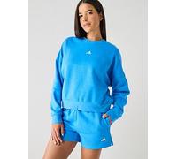 adidas Sportswear Women's Essentials Small Logo Feel Cozy Sweatshirt, Rayblu/White, Size M, Women Rayblu/White