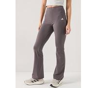 adidas Sportswear Womens Essentials Small Logo Flared Leggings, Grey Strata, Size L, Women Grey Strata