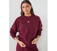 adidas Sportswear Womens Essentials Sweatshirt, Burgundy, Size S, Women Burgundy