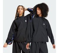 adidas Sportswear Womens Express Anti-Microbial Breaking Track Top (Gender Neutral) - Black Recycled Material - Size X-Large