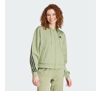 adidas Sportswear Womens Future Icons 3-Stripes Full Zip Hoodie - Green Cotton - Size X-Small