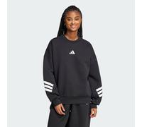 ADIDAS Sportswear Womens Future Icons 3-Stripes Sweatshirt - Black - Size Medium