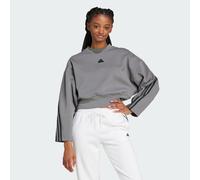 adidas Sportswear Womens Future Icons 3-Stripes Sweatshirt - Grey Cotton - Size X-Small