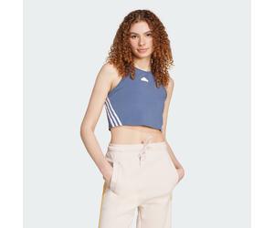 ADIDAS Sportswear Womens Future Icons 3-Stripes Tank Top - Blue Cotton - Size 2XL