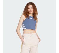 adidas Sportswear Womens Future Icons 3-Stripes Tank Top - Blue Cotton - Size Large
