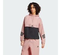 adidas Sportswear Womens Future Icons 3-Stripes Windbreaker - Coral Recycled Material - Size Medium