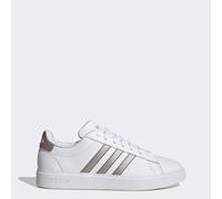 adidas Sportswear Womens Grand Court Cloudfoam Lifestyle Comfort Shoes - White & Silver - Size UK 5.5