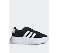 adidas Sportswear Women's Grand Court Platform Suede Trainers - Black, Core Black/Ft White/Core Black, Size 6, Women Core Black/Ft White/Core Black