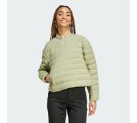 adidas Sportswear Womens Helionic Light Down Jacket - Green Recycled Material - Size Medium