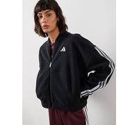 adidas Sportswear Women's Holiday High Pile Fleece Full-Zip, Black, Size M, Women Black