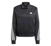 ADIDAS Sportswear Womens Iconic Wrapping 3-Stripes Snap Track Jacket - Black/White - Size Small