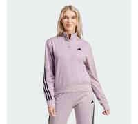 adidas Sportswear Womens Iconic Wrapping 3-Stripes Snap Track Jacket - Purple - Size Small