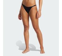 adidas Sportswear Womens Iconisea Ribbed Bikini Bottom - Black - Size Large