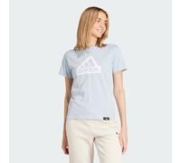 adidas Sportswear Womens Modern Essentials Graphic Tee - Pale Blue Cotton - Size X-Small