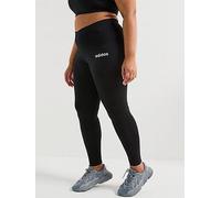 adidas Sportswear Womens Plus Size Essentials Linear Legging- Black, Black/White, Size 2X, Women Black/White