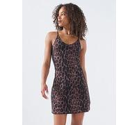 adidas Sportswear Women's Seasonal Essentials Leopard Print Mini-Dress, Multicolor, Size Xs, Women Print