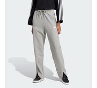 adidas Sportswear Womens Signature Graphic Embroidery French Terry Straight Leg Pants - Light Grey Cotton - Size Small