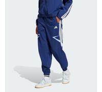 adidas Sportswear Womens Tiro Cut 3-Stripes Color Block Cuffed Pants - Navy Recycled Material - Size Large