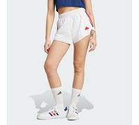 adidas Sportswear Womens Tiro Cut 3-Stripes Summer Shorts - White Recycled Material - Size 2XL